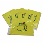Five (5) Masters Tournament Embroidered Flags in Original Packages - 2008-2012