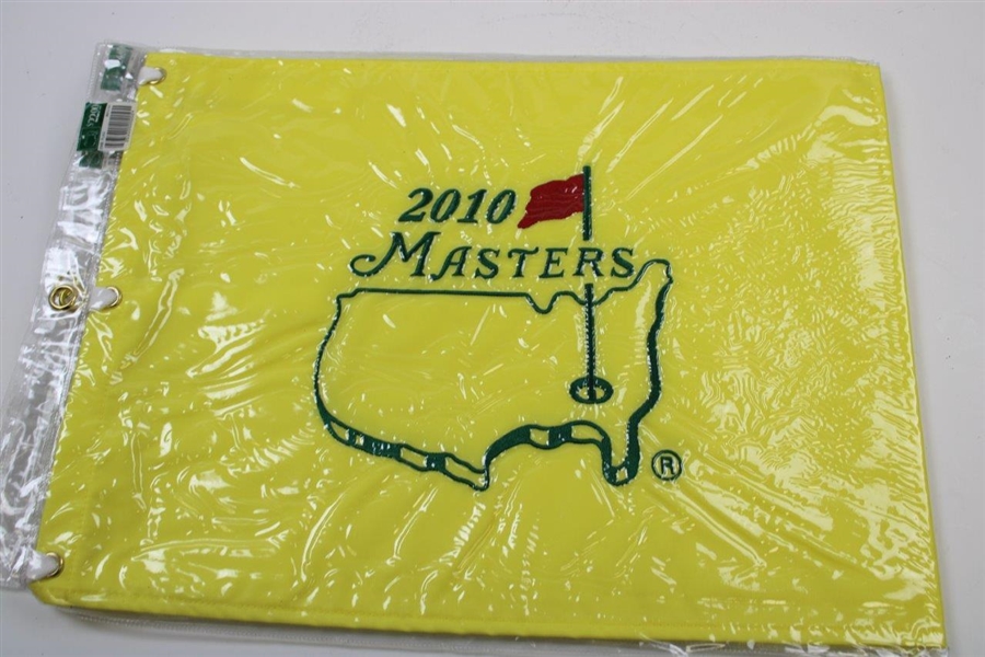 Five (5) Masters Tournament Embroidered Flags in Original Packages - 2008-2012