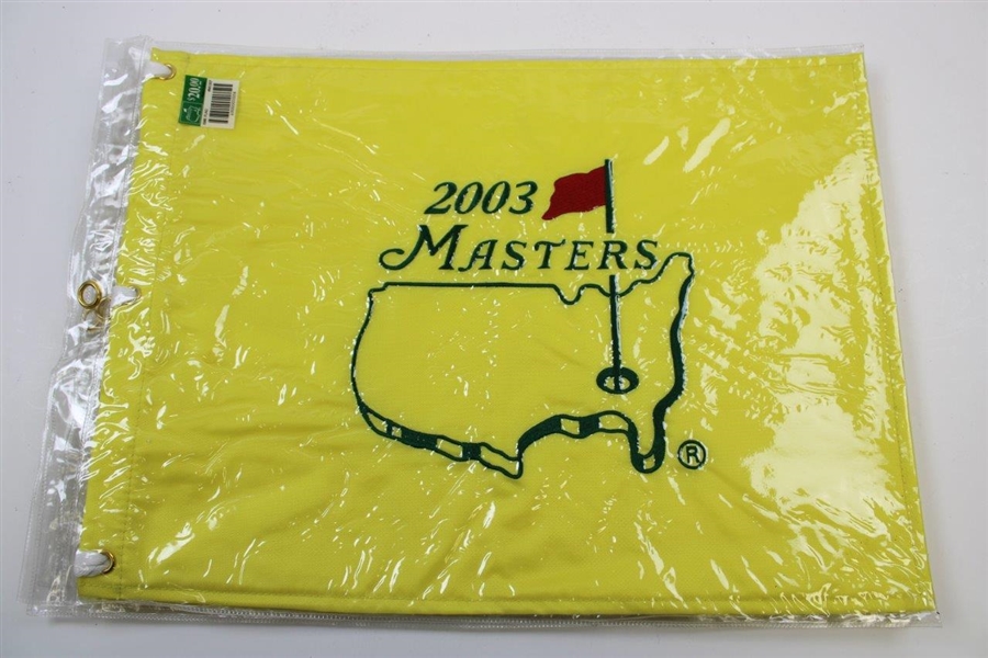 2003, 2004, 2006 & 2007 Masters Tournament Embroidered Flags in Original Packages