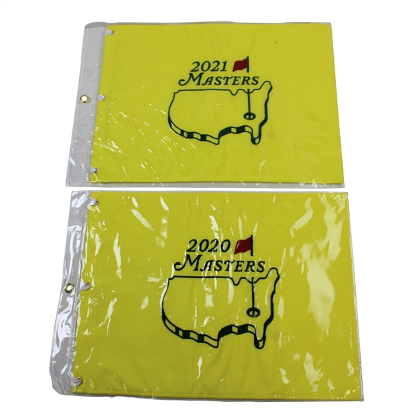 2020 & 2021 Masters Tournament Embroidered Flags in Original Packages