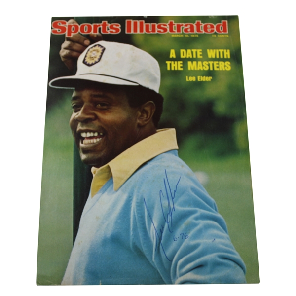 Lee Elder Signed 1975 Sports Illustrated Magazine Cover - March 10th JSA ALOA