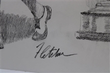 Original Gene Sarazen 'Grand Slam' Pencil on Paper Study Sketch by Artist Robert Fletcher