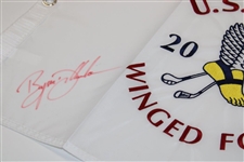 Bryson Dechambeau Signed 2020 US Open at Winged Foot Embroidered Flag JSA #QQ22968
