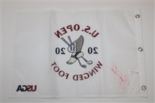 Bryson Dechambeau Signed 2020 US Open at Winged Foot Embroidered Flag JSA #QQ22968