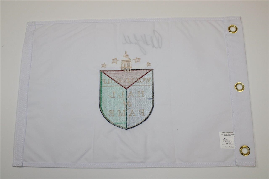 Phil Mickelson Signed Undated World Golf Hall of Fame Embroidered Flag JSA #V31051 