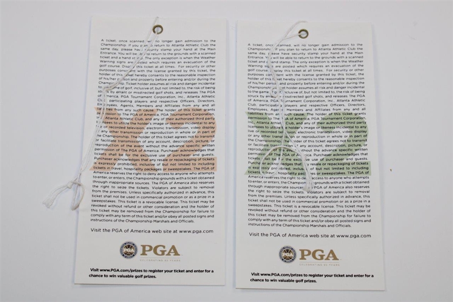 2011 PGA Championship at Atlanta Athletic Club Screen Flag with Two Tickets & Guide