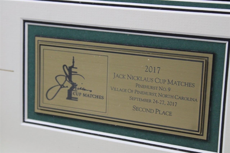 Jack Nicklaus 2017 Cup Matches 2nd Place Trophy Plaque - Framed