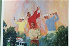 Hogan, Palmer, Fleck & Casper Signed 87th US Open Poster - Framed JSA ALOA