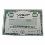 Arnold Palmer Signed 'The Arnold Palmer Co. Common Stock Certificate #AP0553 JSA ALOA