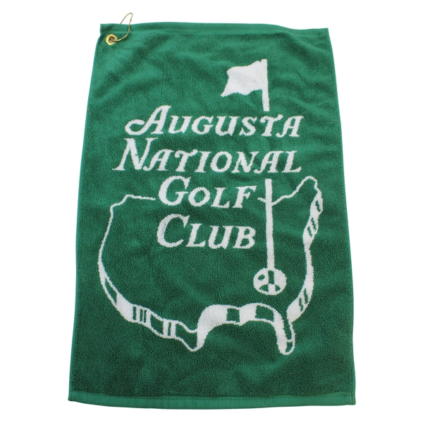 Augusta National Golf Club Logo Green & White Golf Bag Towel