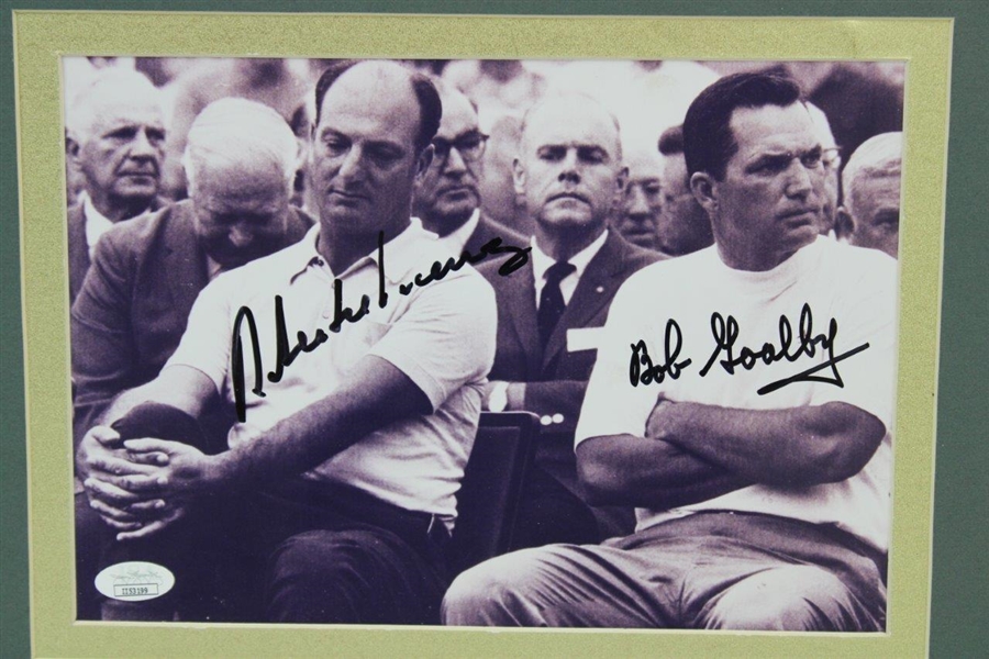 Roberto de Vicenzo & Bob Goalby Dual Signed 1968 Masters Photo - Matted JSA #II53199