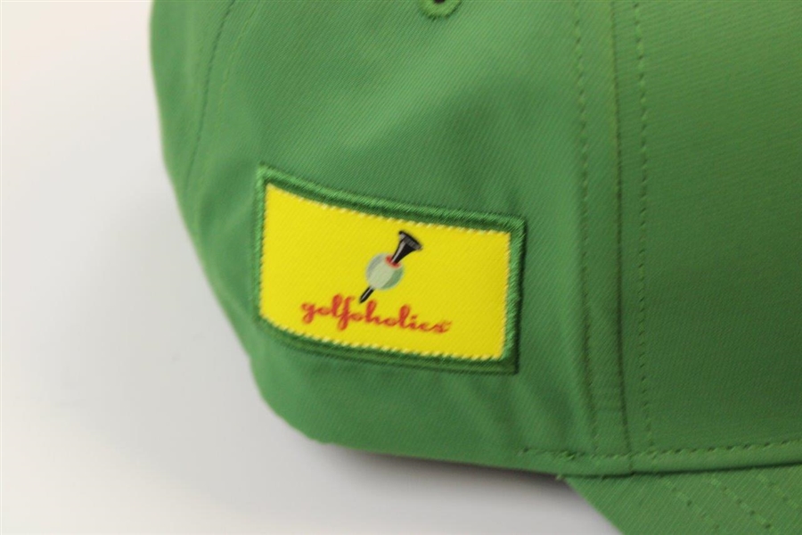 Golfoholics Green Unused Hat with Three (3) Golfoholics Logo Golf Balls
