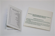 Augusta National Golf Club & 1996 US Open at Oakland Hills Scorecards