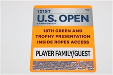 2021 US Open Championship Player Family/Guest Badge #008 - 18th Green & Trophy Presentation - Inside Ropes
