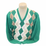 Chi-Chi Rodriguezs Personal V-Neck Long Sleeve Size M Jack Nicklaus Argyle Sweater with Toyota Sponsor