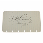 Henry 'H.G.' Picard Signed Note Page with Inscribed 'Hershey PA 1938' JSA ALOA