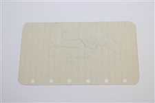 Henry 'H.G.' Picard Signed Note Page with Inscribed 'Hershey PA 1938' JSA ALOA