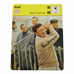 Peter Thomson Signed 'Champion of the Small Ball' 1977 Photo Colorsport Card JSA ALOA