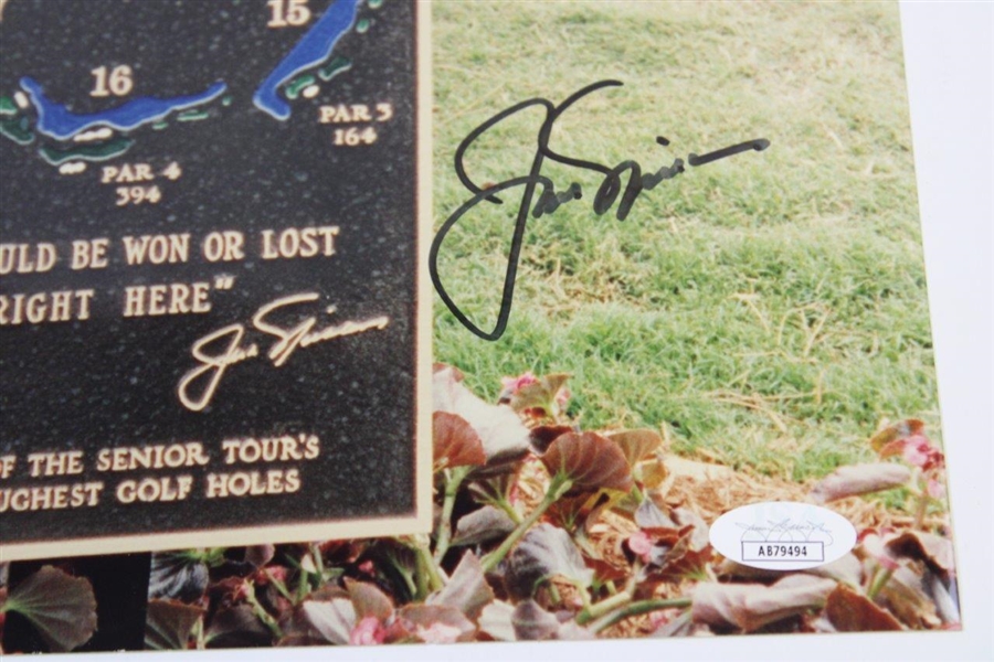 Jack Nicklaus Signed Photo of 'You Are Now Entering The Bear Trap' Sign JSA #AB79494