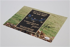 Jack Nicklaus Signed Photo of 'You Are Now Entering The Bear Trap' Sign JSA #AB79494