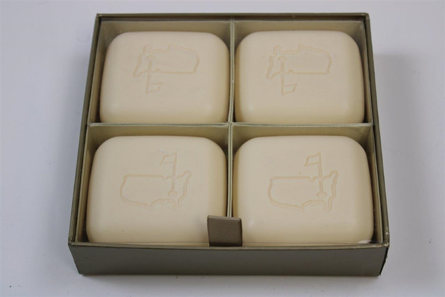 Masters Box of Four (4) Masters Logo Cream Colored Soap Bars - Unused in Original Box
