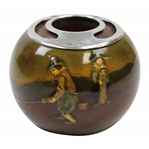 Royal Doulton Kingsware Match Holder with Sterling Silver Moveable Top Striker