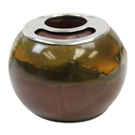 Royal Doulton Kingsware Match Holder with Sterling Silver Moveable Top Striker