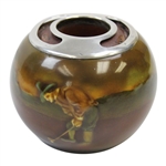 Royal Doulton Kingsware Match Holder with Sterling Silver Moveable Top Striker