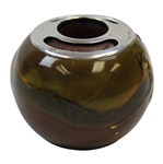 Royal Doulton Kingsware Match Holder with Sterling Silver Moveable Top Striker