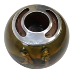 Royal Doulton Kingsware Match Holder with Sterling Silver Moveable Top Striker