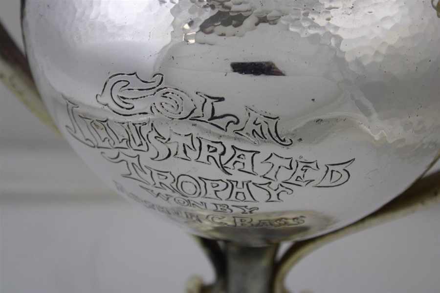 Large Derby Silver Plate Co. Golf Illustrated Trophy Won by Arthur C. Bass