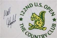 Matthew Fitzpatrick Signed 2022 US Open at The Country Club Flag JSA #AH61379
