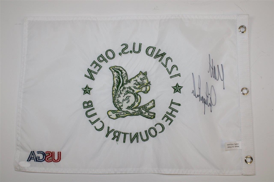Matthew Fitzpatrick Signed 2022 US Open at The Country Club Flag JSA #AH61379