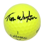 Tom Watson Signed Callaway PlayYellow 1 Golf Ball #AH61386