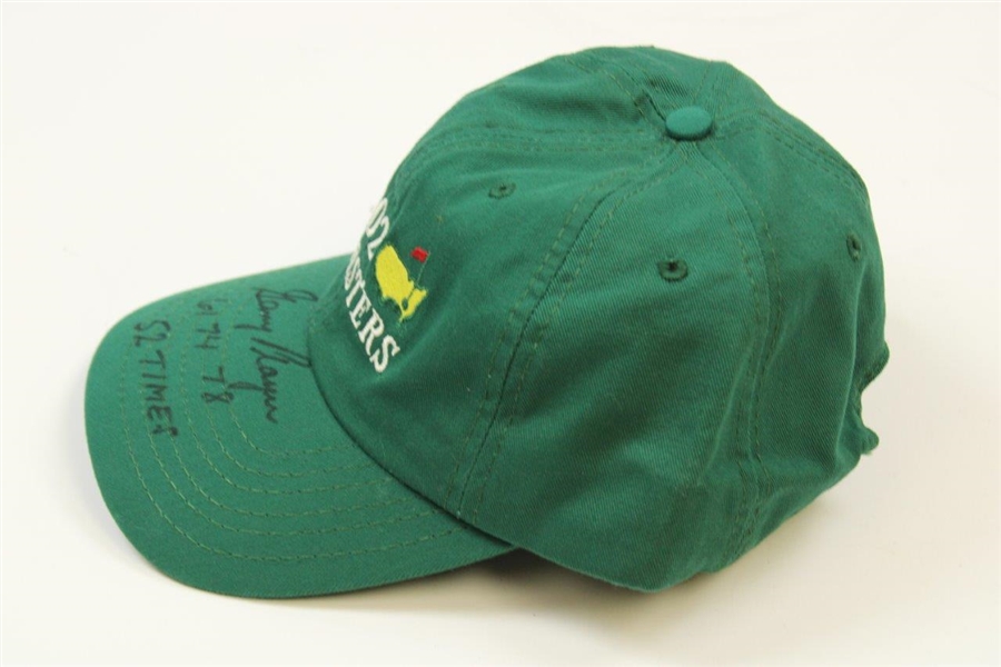 Gary Player Signed 2002 Masters Green Hat w/Years Won & '52 Times' JSA #AH61363