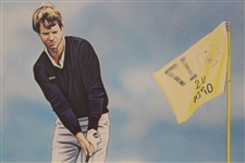 Tom Watson Signed US Open at Pebble Beach 17th Chip Ltd Ed Print 25/250 - Framed JSA ALOA