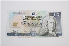 Jack Nicklaus Signed RBS 5 Pound Note JSA ALOA
