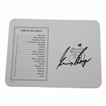 Gary Player Signed Augusta National Golf Club Scorecard JSA ALOA