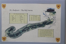 St. Andrews 'The Old Course' Undated Print - Framed