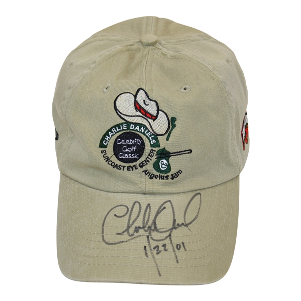 Charlie Daniels Signed Celebrity Golf Classic Hat with CD - Dated 1/22/01 JSA ALOA