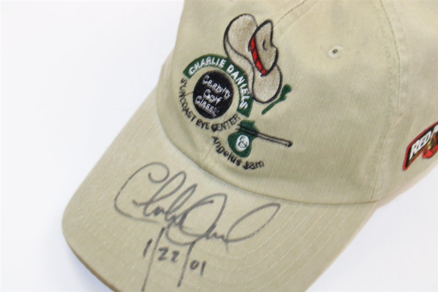 Charlie Daniels Signed Celebrity Golf Classic Hat with CD - Dated 1/22/01 JSA ALOA
