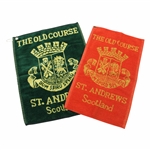 Two (2) The Old Course St. Andrews Golf Bag Towels - Green & Red
