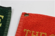 Two (2) The Old Course St. Andrews Golf Bag Towels - Green & Red