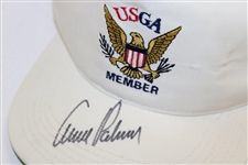 Arnold Palmer Signed USGA Member Hat w/2000 GTE Classic Championship Badge JSA ALOA