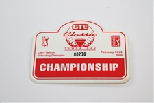 Arnold Palmer Signed USGA Member Hat w/2000 GTE Classic Championship Badge JSA ALOA