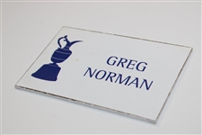 Greg Norman Locker Room Name Plate From British Open - Past Champ