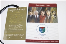 Fred Couples 2013 Hall Of Fame Induction Package W/ Pin, Ticket, Program, & 3 8 X 10 Career Photos