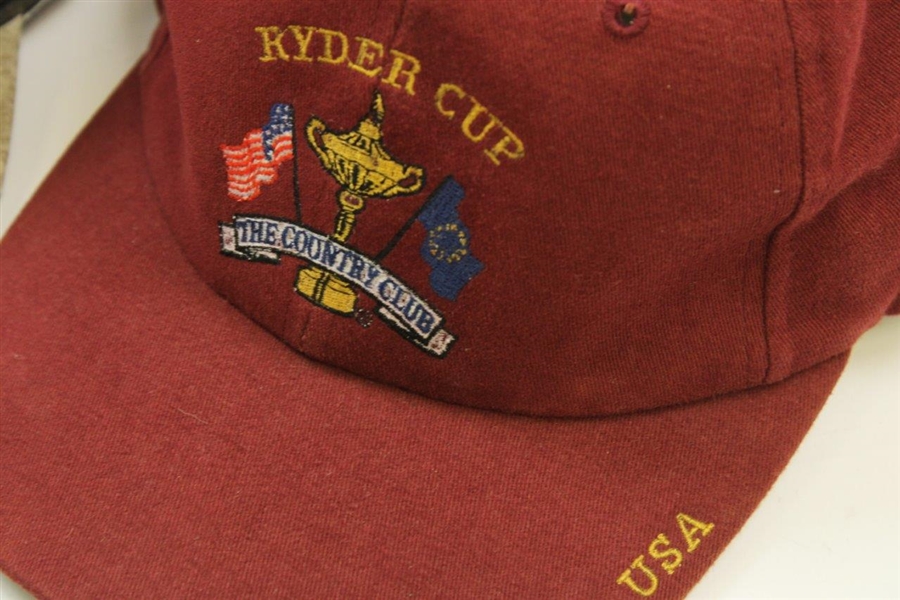 Official 1999 Team USA Ryder Cup Caddy Hat with 1997 Ryder Cup Hat