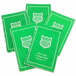 Five (5) Official PGA Tour Yardage Guides From Various Tournaments Incl. Memorial & Pinehurst