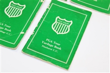 Five (5) Official PGA Tour Yardage Guides From Various Tournaments Incl. Memorial & Pinehurst
